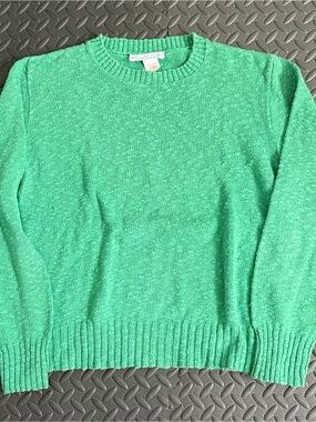 Green and Pink Women's Crewneck Sweater